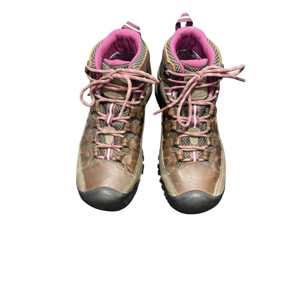Keen Women’s Waterproof Hiking Boots Brown Pink – Size 9 - Picture 7 of 14
